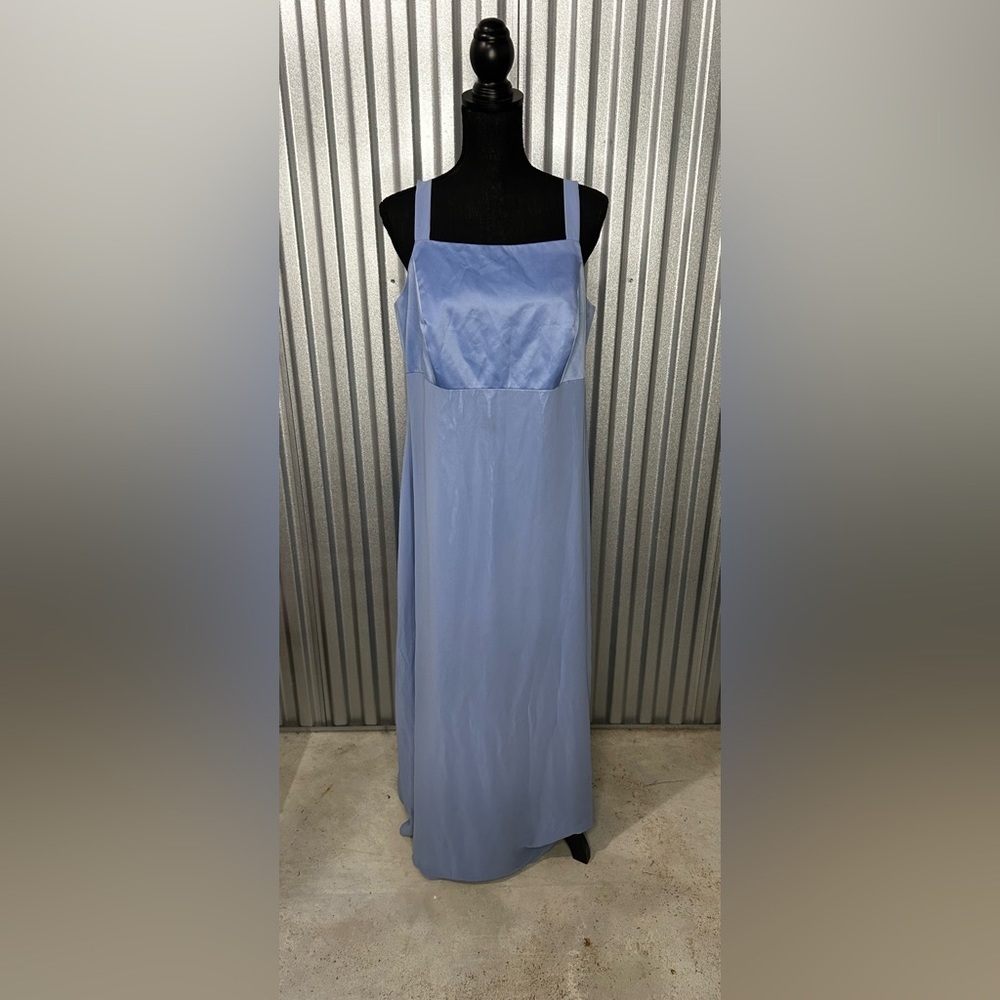 Women’s Vintage Adrianna Papell Boutique Blue Polyester Long Evening Dress 16